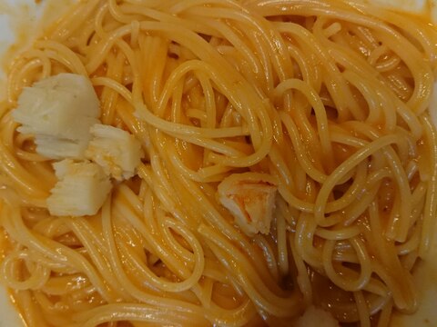 えびとほたてのトマトクリームスパゲティ